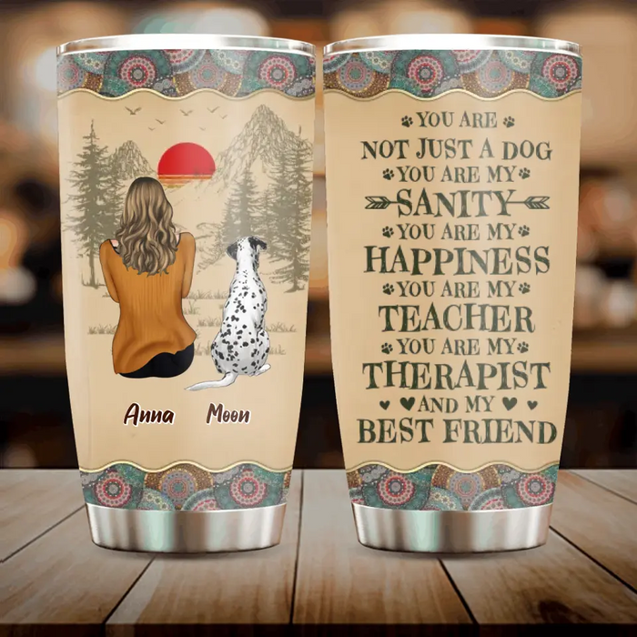 Personalized Dog Mom Tumbler - Up To 5 Dogs - Gift Idea For Dog Lovers