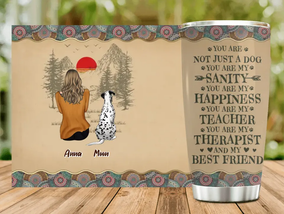 Personalized Dog Mom Tumbler - Up To 5 Dogs - Gift Idea For Dog Lovers
