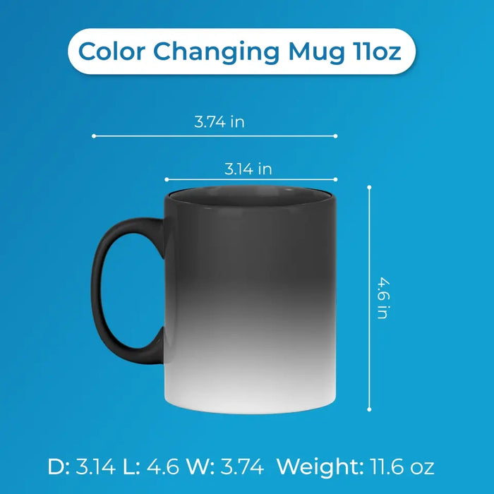 Personalized Dog Dad Color Changing Beverage Mug - Funny Gift Idea For Father's Day - Dad, There's Nobody I'd Rather Have By My Side...