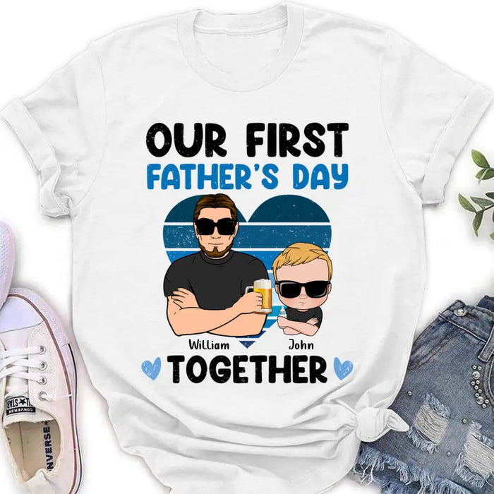 Personalized Dad And Daughter/Son Shirt/Hoodie - Gift Idea For Father's Day - Our First Father's Day Together