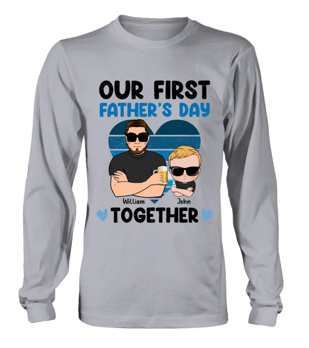 Personalized Dad And Daughter/Son Shirt/Hoodie - Gift Idea For Father's Day - Our First Father's Day Together