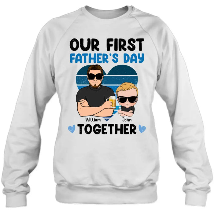 Personalized Dad And Daughter/Son Shirt/Hoodie - Gift Idea For Father's Day - Our First Father's Day Together
