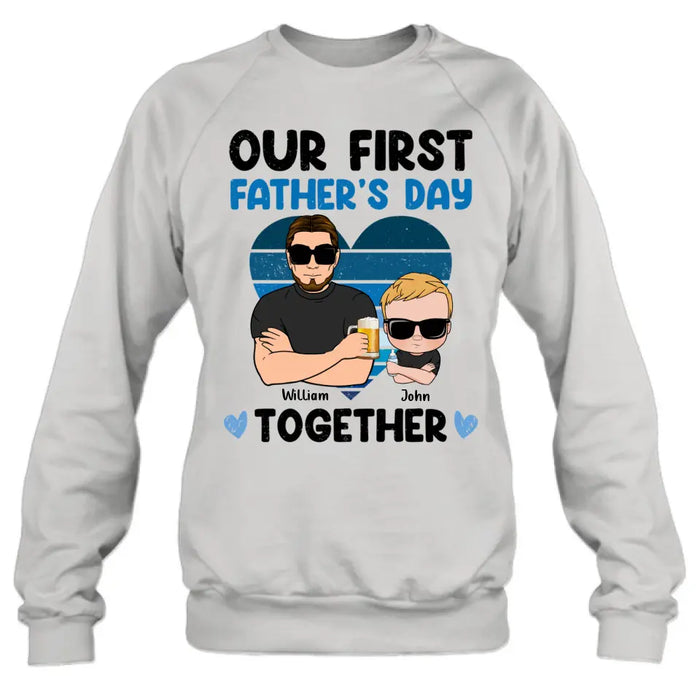 Personalized Dad And Daughter/Son Shirt/Hoodie - Gift Idea For Father's Day - Our First Father's Day Together