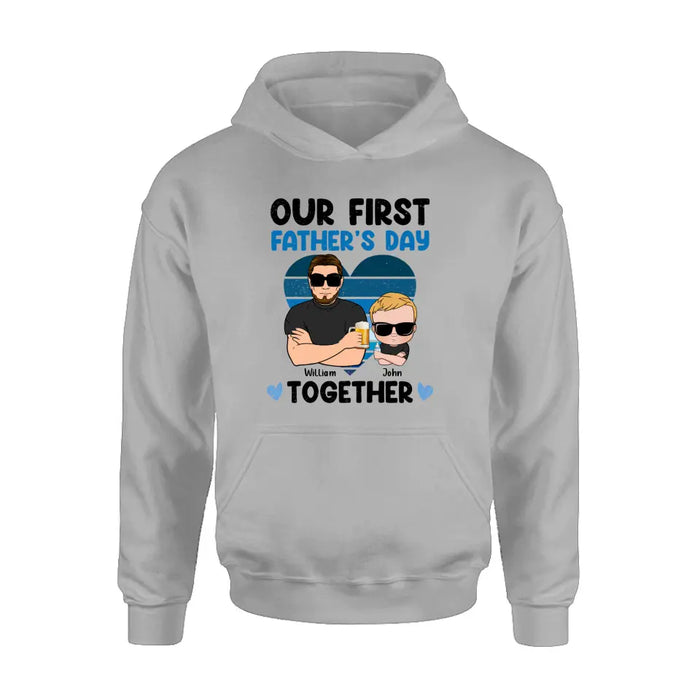 Personalized Dad And Daughter/Son Shirt/Hoodie - Gift Idea For Father's Day - Our First Father's Day Together