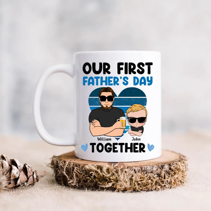 Personalized Dad And Daughter/Son Coffee Mug - Gift Idea For Father's Day - Our First Father's Day Together