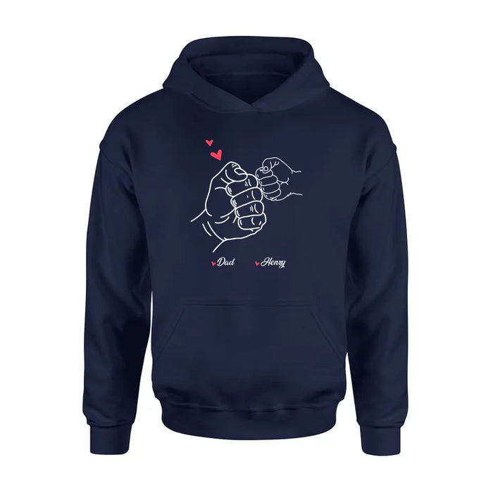 Personalized Papa & Kids Fist Bump Shirt/Hoodie - Gift Idea For Father/Kids/Father's Day - Custom Up to 7 Kids' Name