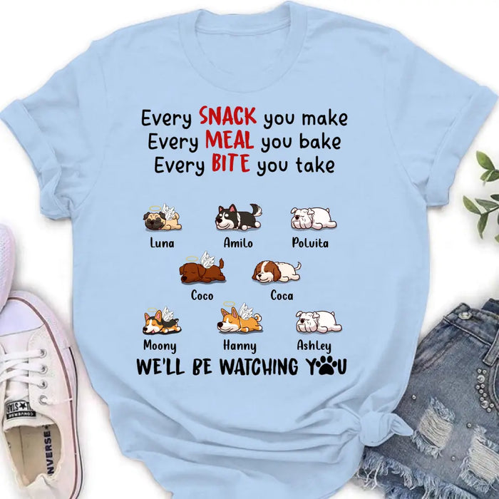 Personalized Dogs T-shirt/Long Sleeve/Sweatshirt/Hoodie - Gift Idea For Dog Lovers - Up to 8 Dogs - We'll Be Watching You