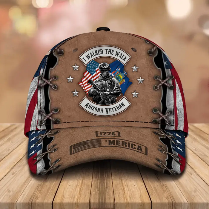 Personalized Veteran Cap - Best Gift For Veterans - I Walked The Walk