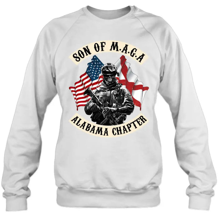 Personalized Veteran Unisex T-shirt/ Sweatshirt/ Long Sleeve - Hoodie - Gift Idea For Veteran/ Father's Day/ Birthday - Son Of M.A.G.A