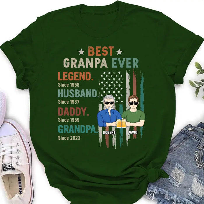 Personalized Grandpa Shirt/Hoodie - Gift Idea For Grandpa/Father's Day - Best Grandpa Ever