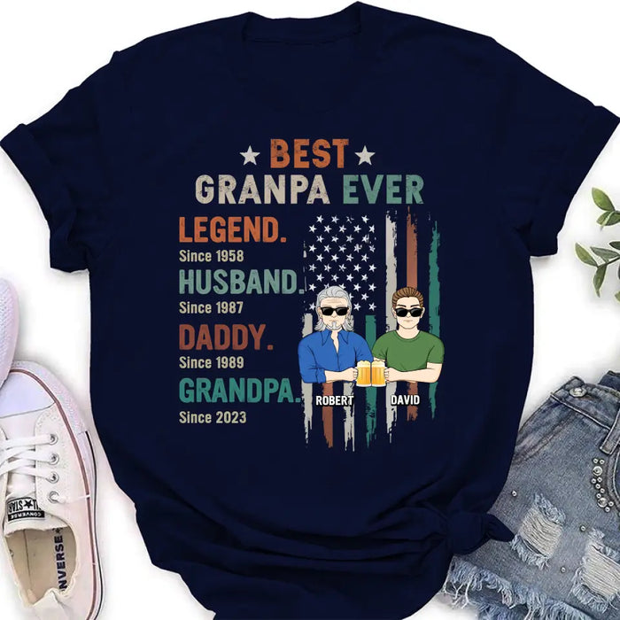 Personalized Grandpa Shirt/Hoodie - Gift Idea For Grandpa/Father's Day - Best Grandpa Ever