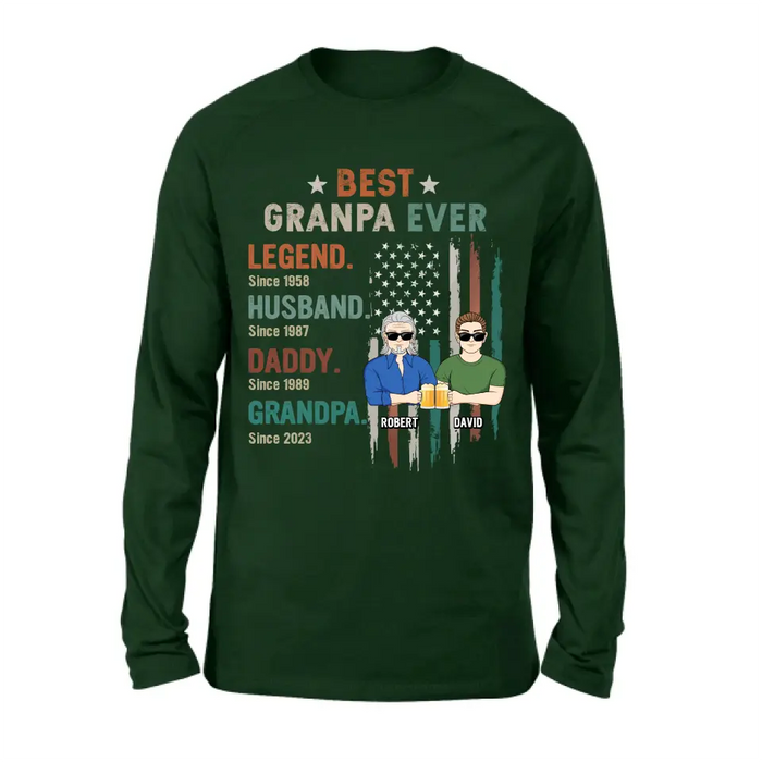 Personalized Grandpa Shirt/Hoodie - Gift Idea For Grandpa/Father's Day - Best Grandpa Ever