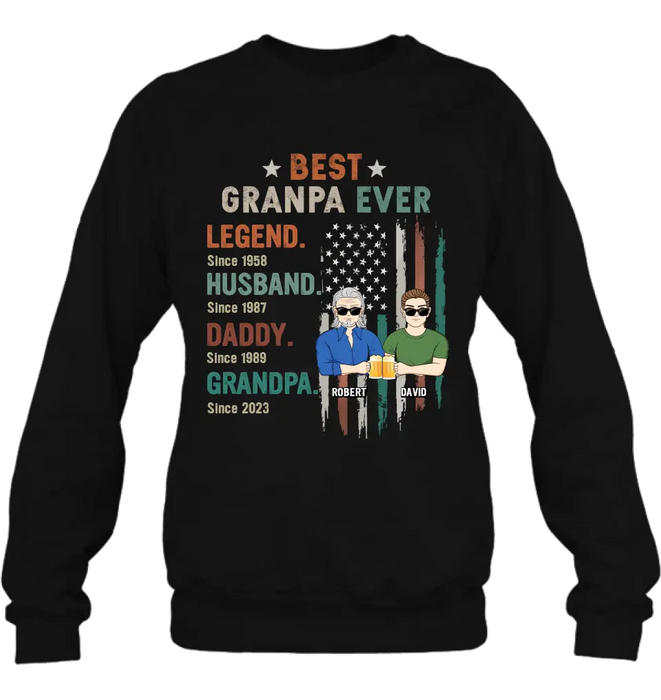 Personalized Grandpa Shirt/Hoodie - Gift Idea For Grandpa/Father's Day - Best Grandpa Ever