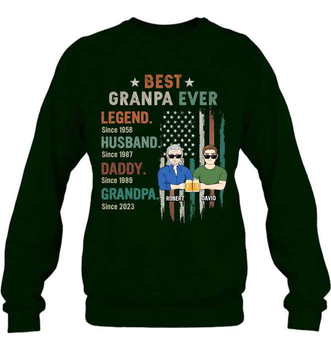 Personalized Grandpa Shirt/Hoodie - Gift Idea For Grandpa/Father's Day - Best Grandpa Ever