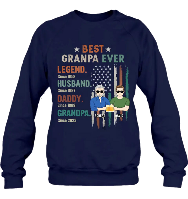 Personalized Grandpa Shirt/Hoodie - Gift Idea For Grandpa/Father's Day - Best Grandpa Ever