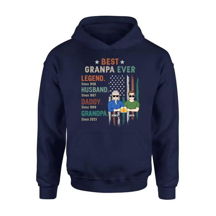 Personalized Grandpa Shirt/Hoodie - Gift Idea For Grandpa/Father's Day - Best Grandpa Ever