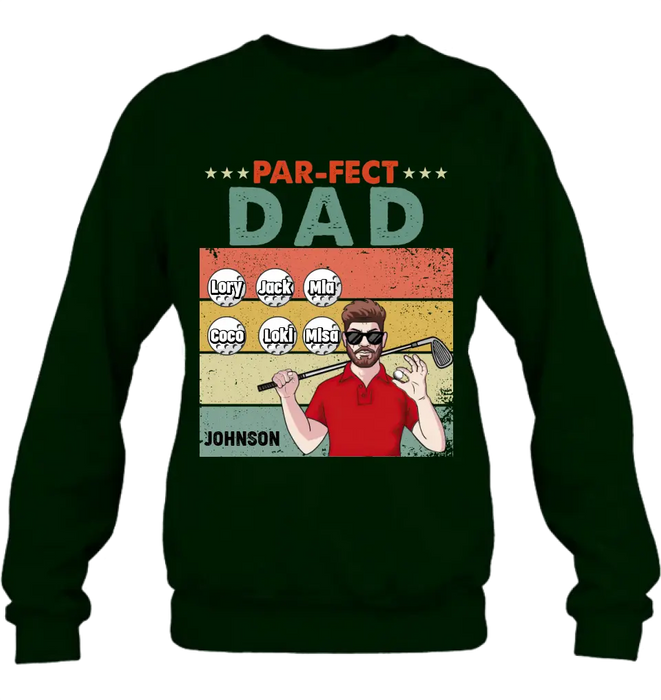 Personalized Golf Grandpa/Dad Shirt/Hoodie - Gift Idea For Grandpa/Father's Day - Par-fect Dad