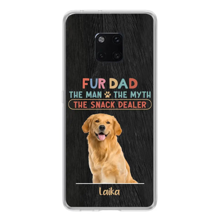 Personalized Fur Dad Phone Case - Upload Photo - Up to 6 Pets - Father's Day Gift For Pet Lovers - Fur Dad The Man The Myth The Snack Dealer - Case for Xiaomi/Huawei/Oppo