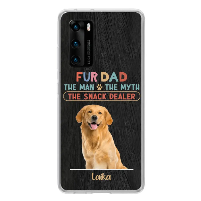 Personalized Fur Dad Phone Case - Upload Photo - Up to 6 Pets - Father's Day Gift For Pet Lovers - Fur Dad The Man The Myth The Snack Dealer - Case for Xiaomi/Huawei/Oppo
