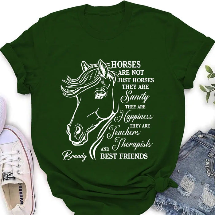 Personalized Horse Shirt/Hoodie - Gift Idea For Horse Lovers - Horses Are Not Just Horses They Are Sanity They Are Happiness