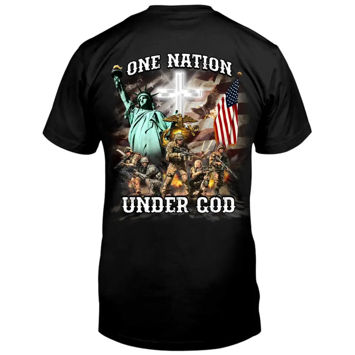 Personalized Veteran T-shirt - Gift Idea For Veteran - One Nation Under God