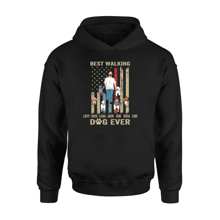 Personalized Dad Dog Shirt/Hoodie - Gift Idea For Dog Lovers/Father's Day - Up to 6 Dogs - Best Walking Dog Ever