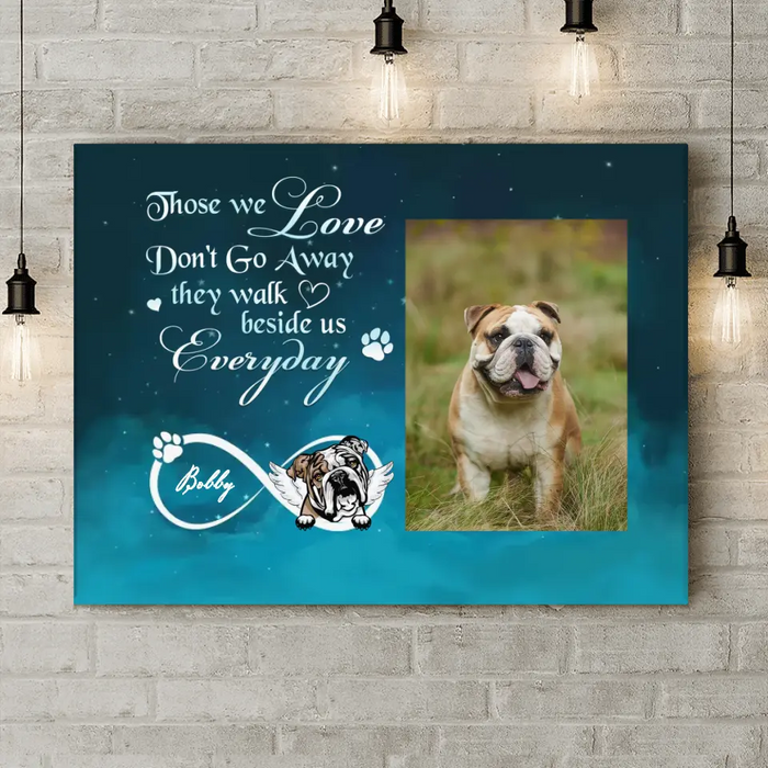 Personalized Memorial Photo Canvas - Memorial Gift Idea For Loss Of Pet - Those We Love Don't Go Away
