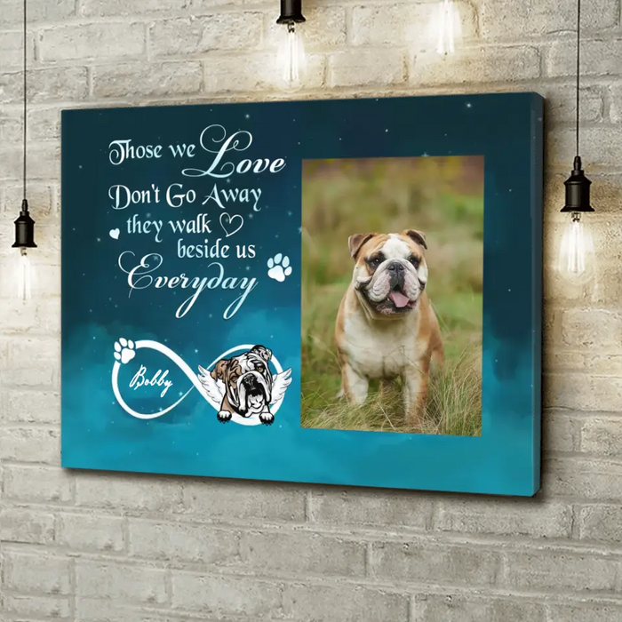 Personalized Memorial Photo Canvas - Memorial Gift Idea For Loss Of Pet - Those We Love Don't Go Away