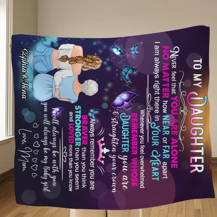 Personalized To My Daughter Fleece Throw Blanket/Quilt - Gift Idea For Daughter From Mom - You Will Always Be My Baby Girl