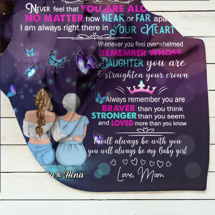 Personalized To My Daughter Fleece Throw Blanket/Quilt - Gift Idea For Daughter From Mom - You Will Always Be My Baby Girl