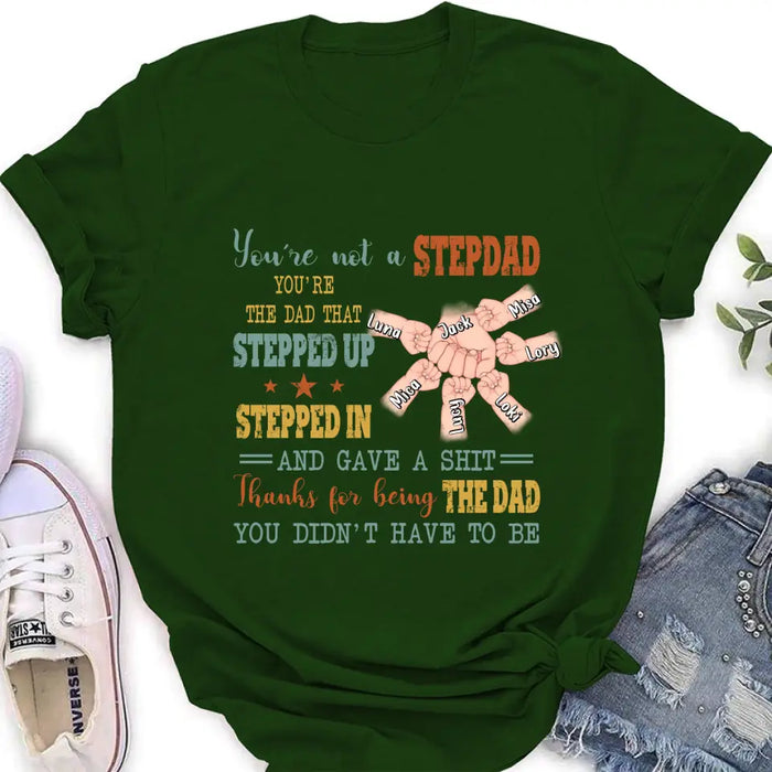 Personalized Step Father Shirt/Hoodie/Sweatchirt/Long sleeve - Best Gift Idea For Father's Day - Up to 6 Kids