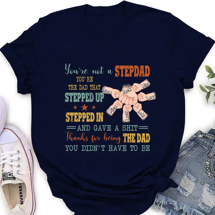 Personalized Step Father Shirt/Hoodie/Sweatchirt/Long sleeve - Best Gift Idea For Father's Day - Up to 6 Kids