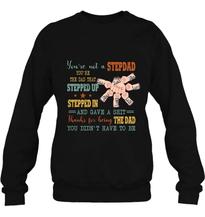 Personalized Step Father Shirt/Hoodie/Sweatchirt/Long sleeve - Best Gift Idea For Father's Day - Up to 6 Kids
