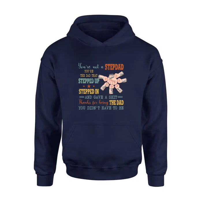 Personalized Step Father Shirt/Hoodie/Sweatchirt/Long sleeve - Best Gift Idea For Father's Day - Up to 6 Kids