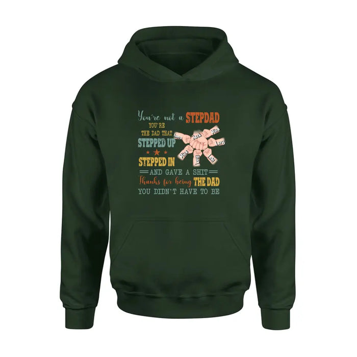 Personalized Step Father Shirt/Hoodie/Sweatchirt/Long sleeve - Best Gift Idea For Father's Day - Up to 6 Kids