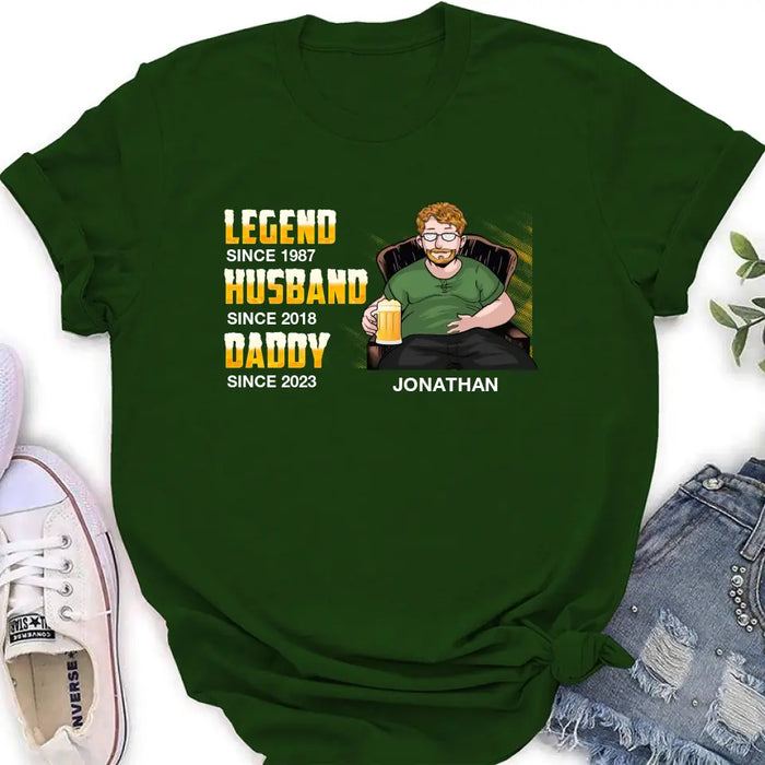 Personalized Beer Daddy Shirt/Hoodie - Gift Idea For Father's Day - Legend, Husband, Daddy