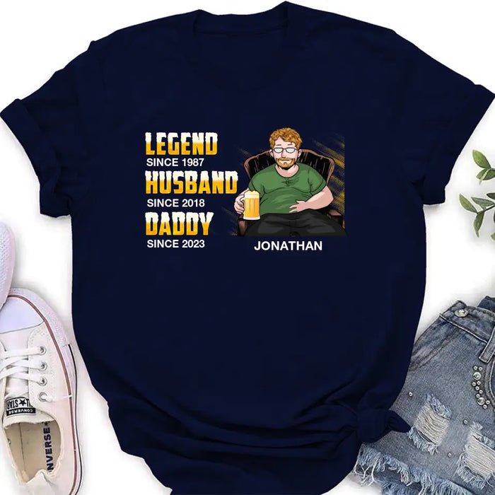 Personalized Beer Daddy Shirt/Hoodie - Gift Idea For Father's Day - Legend, Husband, Daddy