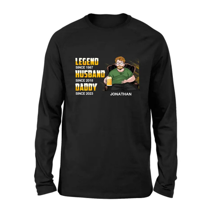 Personalized Beer Daddy Shirt/Hoodie - Gift Idea For Father's Day - Legend, Husband, Daddy
