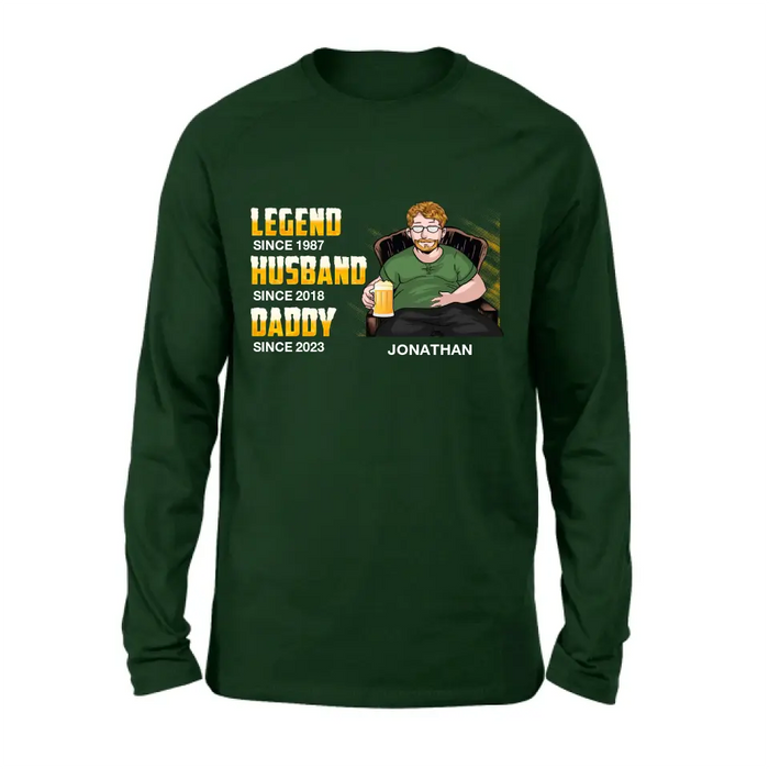 Personalized Beer Daddy Shirt/Hoodie - Gift Idea For Father's Day - Legend, Husband, Daddy