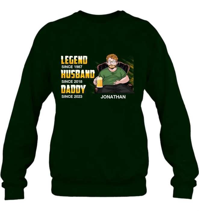 Personalized Beer Daddy Shirt/Hoodie - Gift Idea For Father's Day - Legend, Husband, Daddy