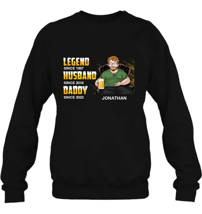 Personalized Beer Daddy Shirt/Hoodie - Gift Idea For Father's Day - Legend, Husband, Daddy