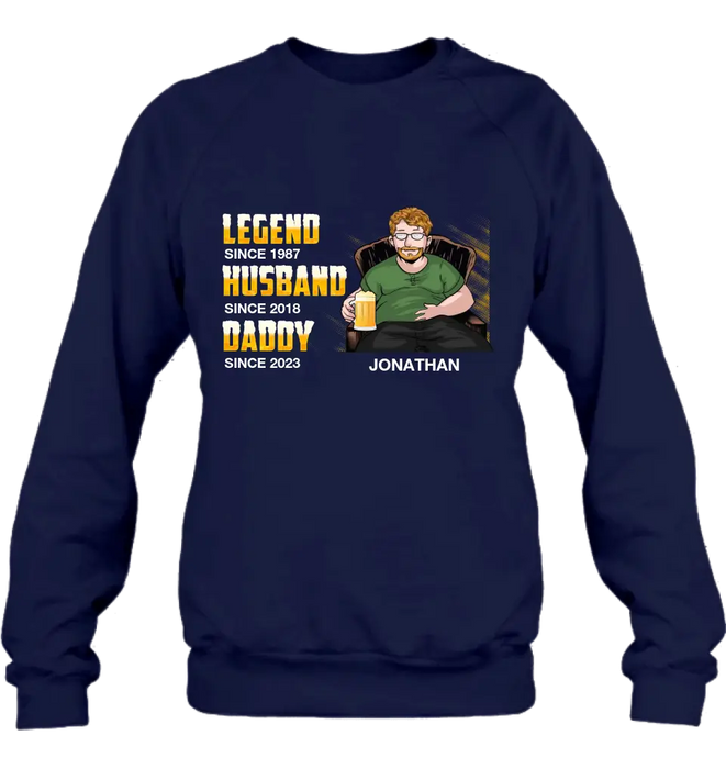 Personalized Beer Daddy Shirt/Hoodie - Gift Idea For Father's Day - Legend, Husband, Daddy
