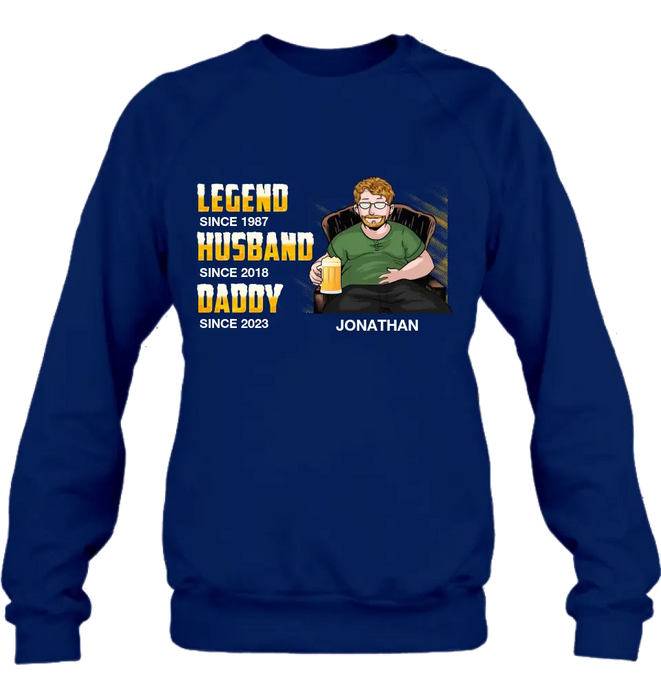 Personalized Beer Daddy Shirt/Hoodie - Gift Idea For Father's Day - Legend, Husband, Daddy