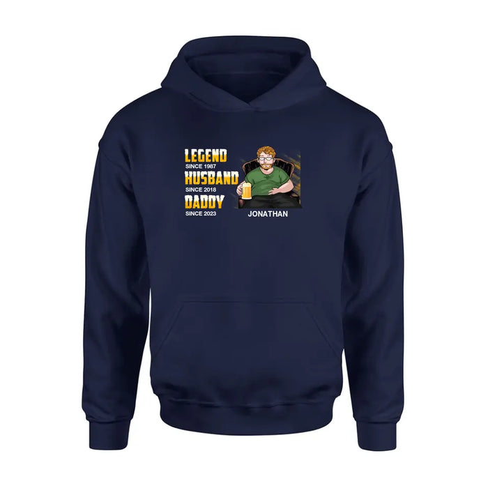 Personalized Beer Daddy Shirt/Hoodie - Gift Idea For Father's Day - Legend, Husband, Daddy