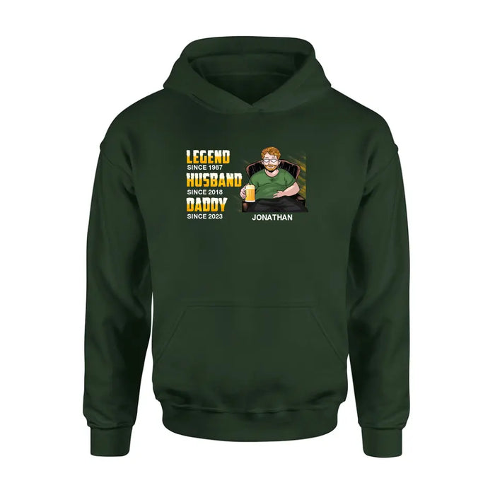 Personalized Beer Daddy Shirt/Hoodie - Gift Idea For Father's Day - Legend, Husband, Daddy