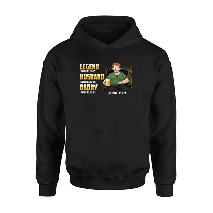 Personalized Beer Daddy Shirt/Hoodie - Gift Idea For Father's Day - Legend, Husband, Daddy