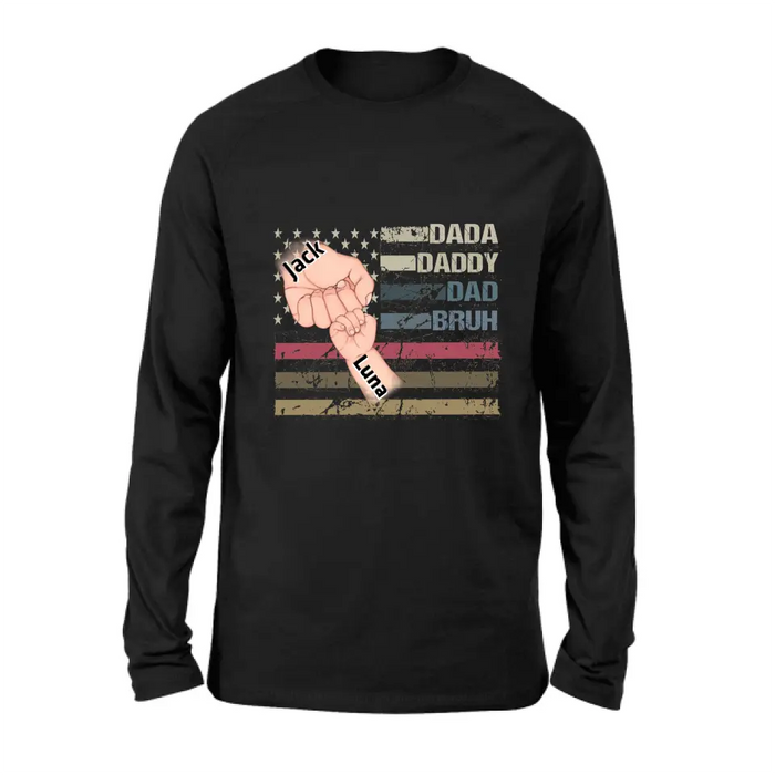 Personalized Bruh Dad Shirt/Hoodie - Father's Day Gift Idea for Dad - Up to 6 Kids - Dada Daddy Dad Bruh