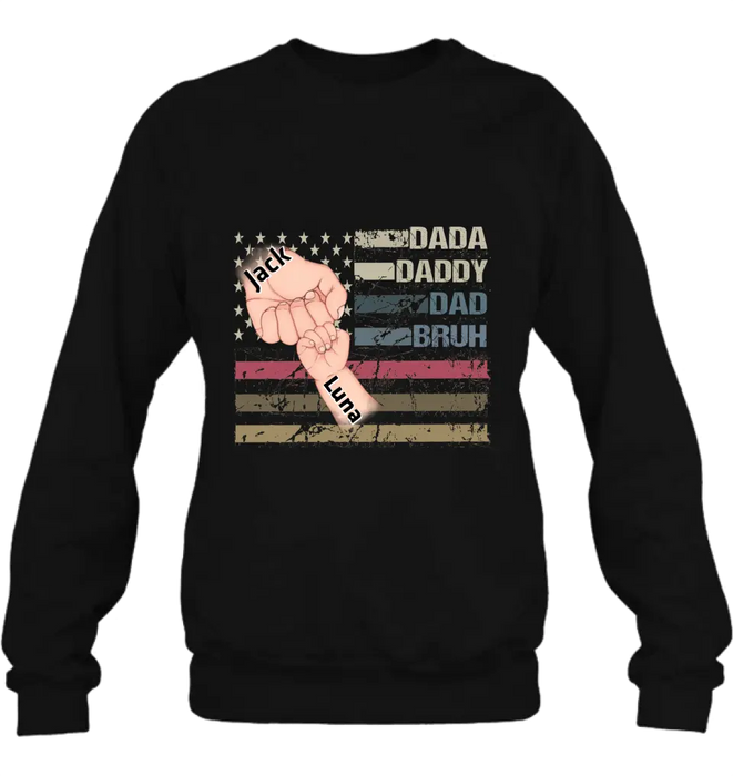 Personalized Bruh Dad Shirt/Hoodie - Father's Day Gift Idea for Dad - Up to 6 Kids - Dada Daddy Dad Bruh