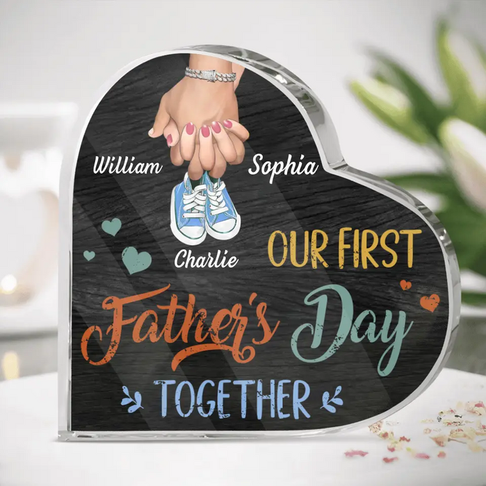 Personalized First Father's Day Acrylic Plaque - Best Gift Idea For Mother's Day/Father's Day - Our First Father's Day Together