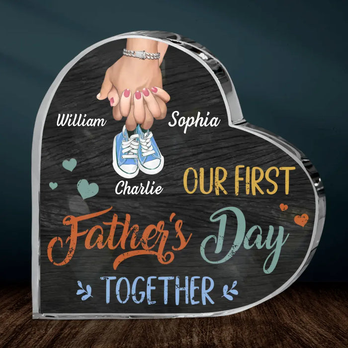 Personalized First Father's Day Acrylic Plaque - Best Gift Idea For Mother's Day/Father's Day - Our First Father's Day Together